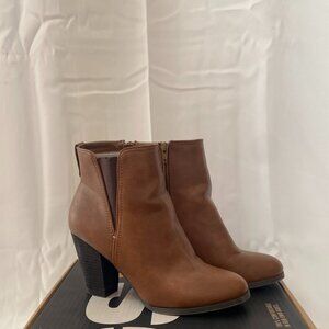 Call It Spring, Heeled Ankle Boots, Women's 8.5, Medium Brown